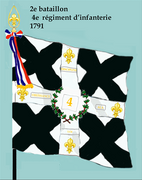 Drapeau du 2e bataillon du 4e régiment d'infanterie de ligne de 1791 à 1793