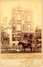 1880s photo of 653 W Wrightwood (now 655 W Wrightwood) in the Lincoln Park neighborhood of Chicago, Illinois