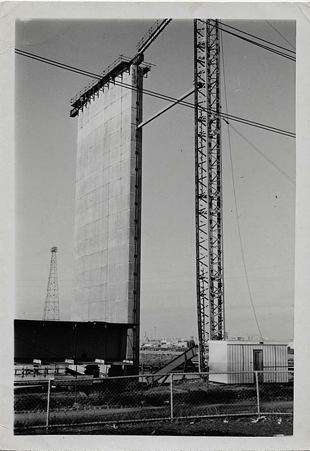 A single column of the Westgate Bridge during construction. (date unknown)