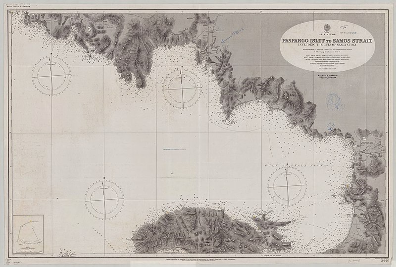 File:Admiralty Chart No 3446 Paspargo Islet to Samos Strait (Turkey and Greece), Published 1905.jpg