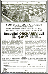 A 1920 advertisement in The Crisis for a plot of land Advertisement in The Crisis.png