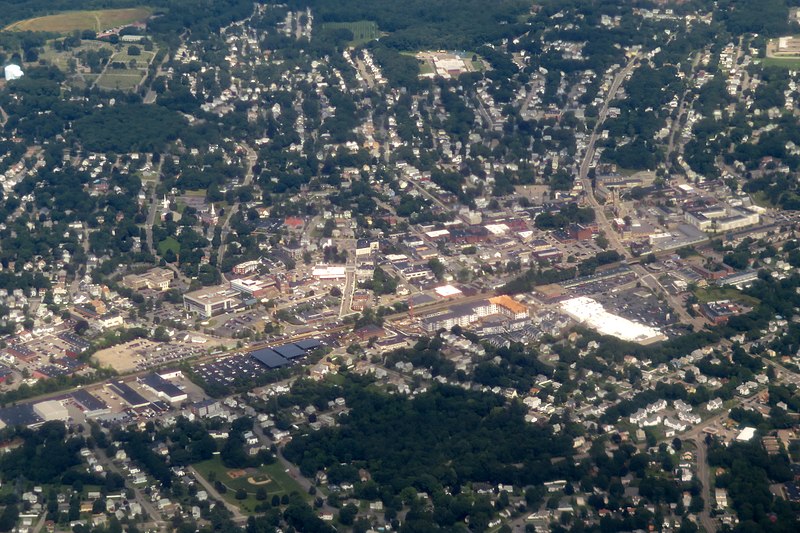 File:Aerial view of Norwood, Massachusetts, July 2019.JPG