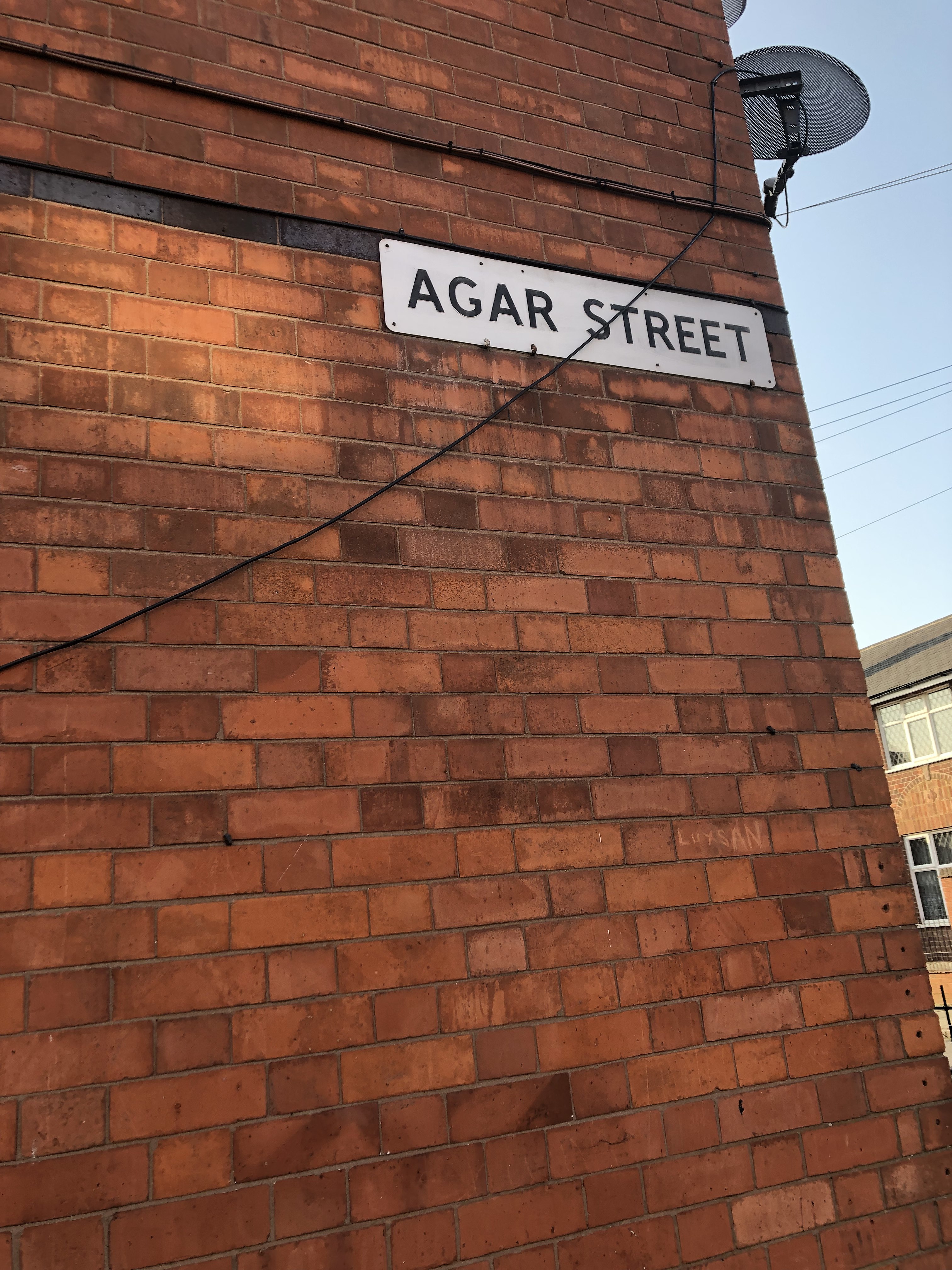 Agar Street Sign, Belgrave, Leicester.jpg