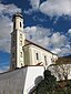 Katholische Filialkirche St. Lambertus, Saalbau mit leicht eingezogenem halbrunden Chor, angefügter Sakristei und Zwiebelturm, von Johann Baptist Leth...