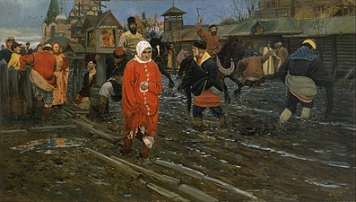 Andreï Riabouchkine : Rue de Moscou un jour de fête au XVIIe siècle, 1895.