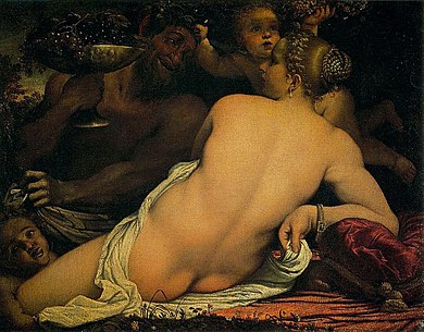 Venus with a Satyr and Two Cupids (1588-1590) by Annibale Carracci Annibale Carracci - Venus with a Satyr and Cupids - WGA4430.jpg