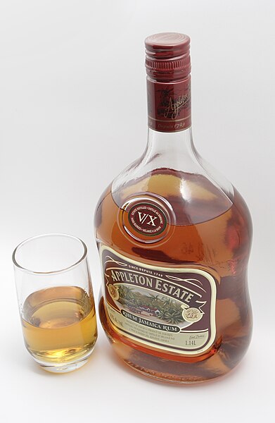 File:Appleton Estate V-X Jamaica Rum-with glass.jpg