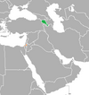 نقشهٔ موقعیت ارمنستان و دولت فلسطین.