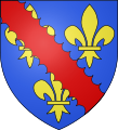 Louis de Montpensier (avant 1428) : de Bourbon, la bande engrêlée.