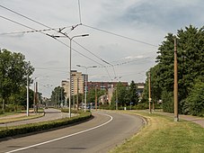 Vredenburg, straatzicht Groningensingel bij de Frieslandsingel