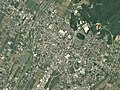 朝倉市（旧甘木市）中心部周辺の空中写真（2017年撮影）