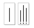 Cards used in the Asch conformity experiments