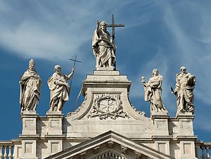 Chi-Rho on the roof of the Basilica of St. John Lateran, Rome.