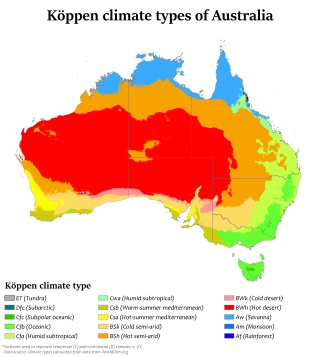 <span class="mw-page-title-main">Climate of Australia</span> Overview of the climate of Australia