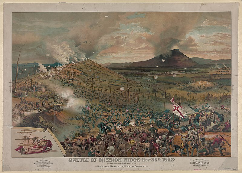 File:Battle of Mission (i.e., Missionary) Ridge, Nov. 25th, 1863 - presented with the compliments of the McCormick Harvesting Machine Company - Cosack & Co. lith., Buffalo & Chicago. LCCN96502868.jpg