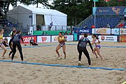 Deutsch: Beachhandball Europameisterschaften 2019 (Beach handball Euro); Tag 3: 4. Juli 2019 – Frauen, Hauptrunde Gruppe II, Deutschland-Spanien 1:2 (18:24, 24:14, 8:9) English: Beach handball Euro; Day 3: 4 July 2019 – Women Main Round Group II – Germany-Spain 1:2 (18:24, 24:14, 8:9)