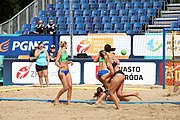 Deutsch: Beachhandball Europameisterschaften 2019 (Beach handball Euro); Tag 2: 3. Juli 2019 – Frauen, Vorrunde Gruppe D, Ukraine-Deutschland 2:0 (23:22, 32:24) English: Beach handball Euro; Day 2: 3 July 2019 – Women Preliminary Round Group D – Ukraine-Germany 2:0 (23:22, 32:24)