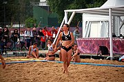 Deutsch: Beachhandball bei den Olympischen Jugendspielen 2018; Tag 6, 12. Oktober 2018; Mädchen, Platzierungsspiel um Rang 9 und 10 – Türkei-Hongkong 2:0 English: Beach handball at the 2018 Summer Youth Olympics at 12 October 2018 – Girls Women's Placement Match 9-10 – Türkei-Hong Kong 2:0