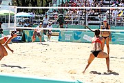 Deutsch: Beachvolleyball bei den Olympischen Jugendspielen 2018; Tag 9, 15. Oktober 2018; Mädchen, Viertelfinale: USA-Spanien 2–1 (21–19/17–21/15–9) English: Beach volleyball at the 2018 Summer Youth Olympics at 15 October 2018 – Girls Quarterfinals: USA-Spain 2–1 (21–19/17–21/15–9)