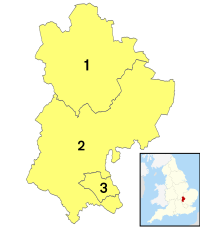 Bedfordshire genummerde districts.svg