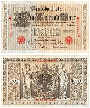 1000 mark (1910).