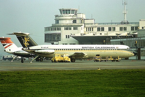 British Airways and British Caledonian aircraft at the old terminal in 1978