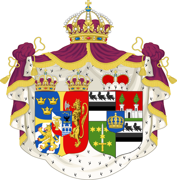 Fichier:Blason de Joséphine de Leuchtenberg, reine consort de Suède et de Norvège.svg