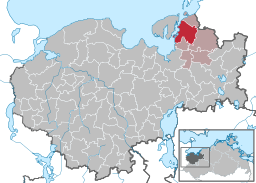 Läget för kommunen Blowatz i Landkreis Nordwestmecklenburg