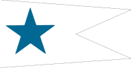 Blue Star Line's flag.