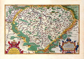 Carte de la Bohême de 1590. (définition réelle 6 690 × 4 691)