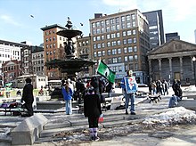 An Anonymous demonstration against Scientology in Boston, Massachusetts, in 2009 Boston meeting 09.jpg