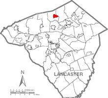 Brickerville, Contea di Lancaster Highlighted.png