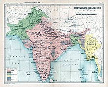 "Prevailing Religions of the British Indian Empire", from the Imperial Gazetteer of India, Oxford University Press, 1909 Brit IndianEmpireReligions3.jpg