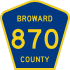 County Road 870 marker