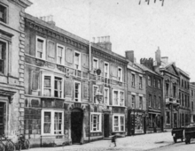 The Bull Inn, where Capts. Coker and Strangeways were killed Bull Hotel, Bridport.png