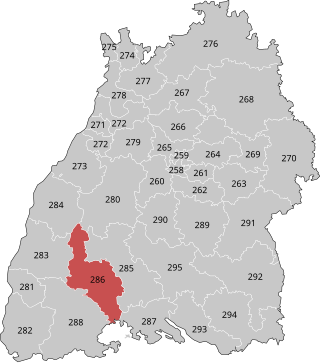 <span class="mw-page-title-main">Schwarzwald-Baar (electoral district)</span> Constituency for the elections to the German Bundestag