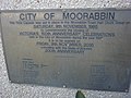 Plaque of City of Moorabbin