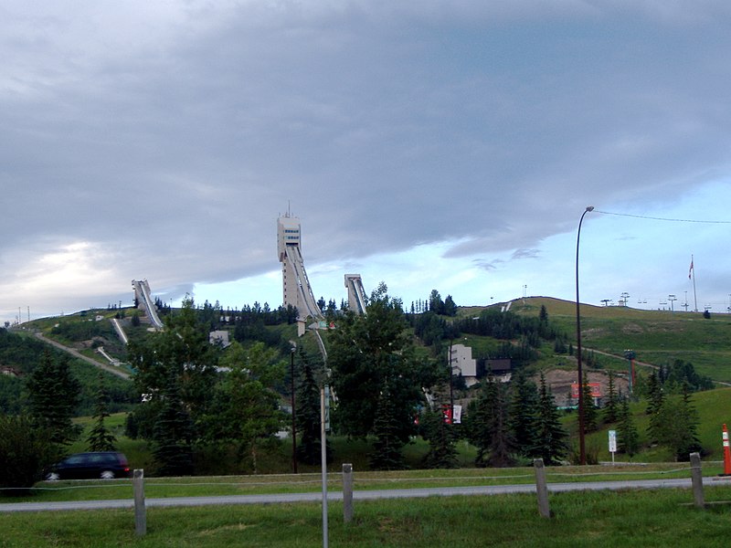 File:Canada Olympic Park mid-July 2006 from north side of TransCanada Highway.jpg