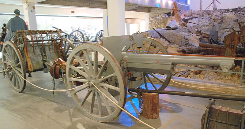 File:Cannon 75 mm Schneider with limber Memorial de Verdun.JPG