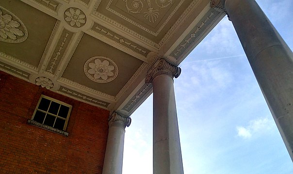 Ceiling of portico