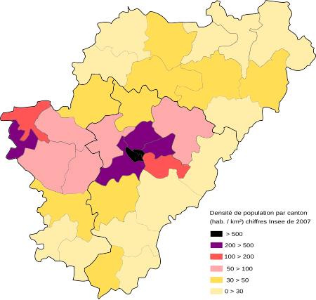 Charente Demografie cantons.svg