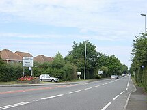Looking north from Backford Cross roundabout towards Great Sutton Chester Road (A41) from Backford Cross - geograph.org.uk - 216657.jpg