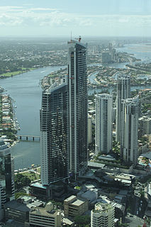 Circle on Cavill Commercial development with two residential towers positioned in the Surfers Paradise CBD