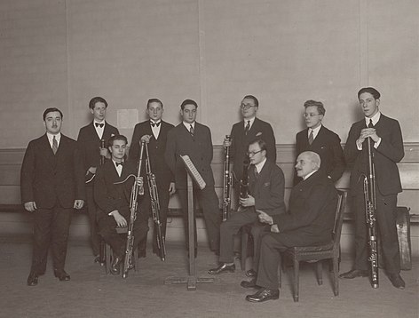 photographie de la classe de basson de Letellier en 1930