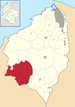 Vị trí của khu tự quản Repelón trong tỉnh Atlántico