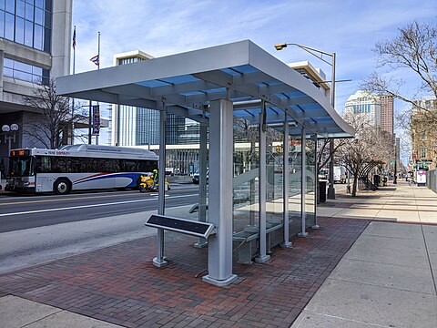 A CMAX bus shelter