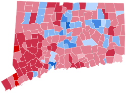 Connecticut Presidential Election Results 1988 by Municipality.svg
