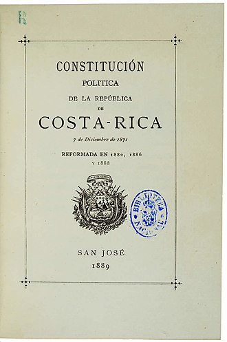 Book at National Library of Costa Rica. Constitucion Politica de Costa Rica de 1971.jpg