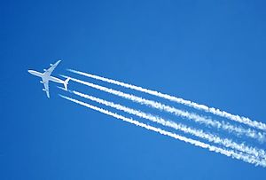IMPOSSIBLE! - High speed "orb" STOPS in contrail of a Jet... then takes off again! - A M A Z I N G 300px-Contrail.fourengined.arp