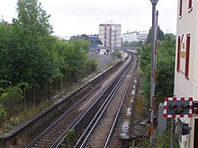 Crawley Station in 2008 showing the original now disused platforms.